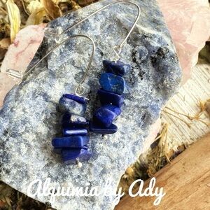 Bohemian Lapis Lazuli Silver Earrings
